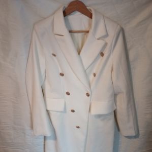 Ladies Double Breasted Long Wool Coat